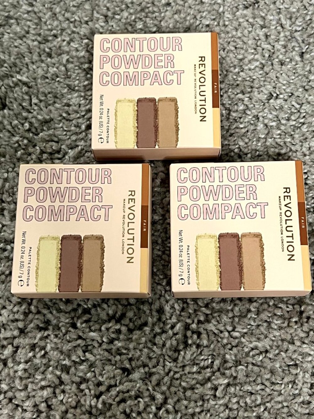 Revolution Face Powder Contour Compact Fair 7 G 3 Pack
